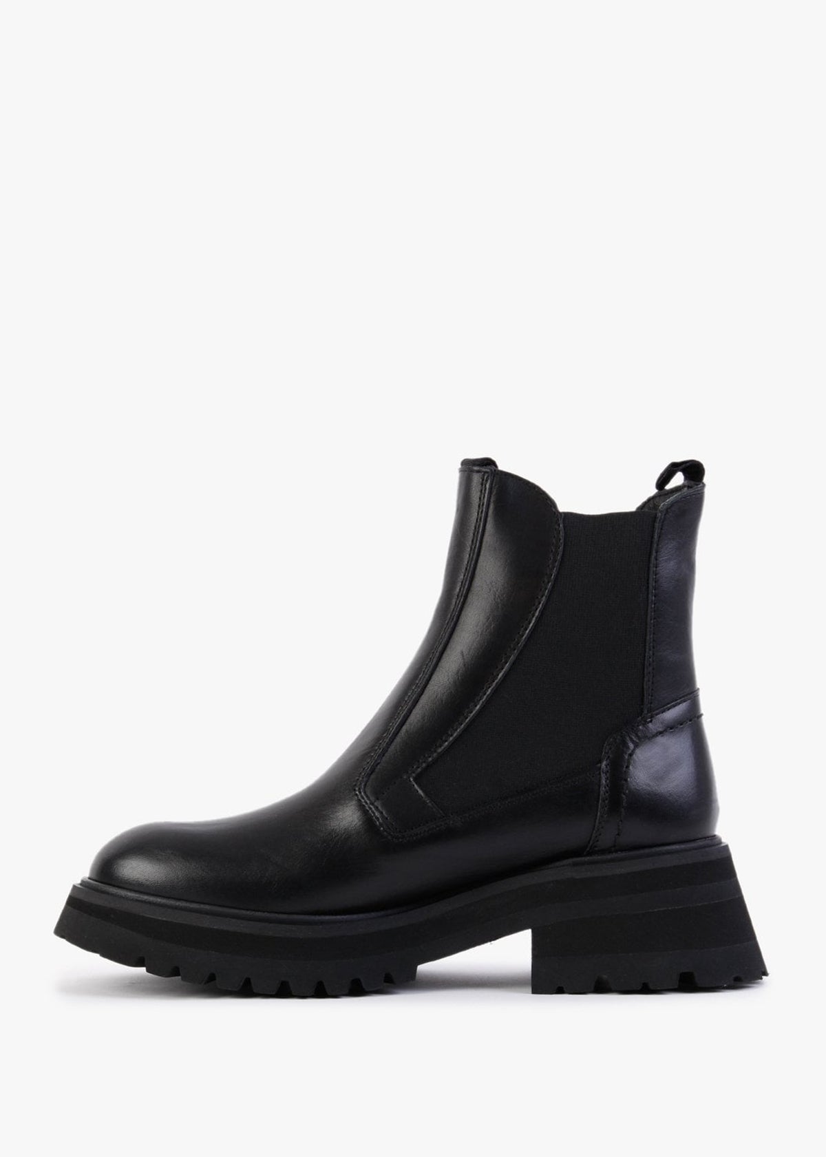 Taro Black Leather Combat Boots