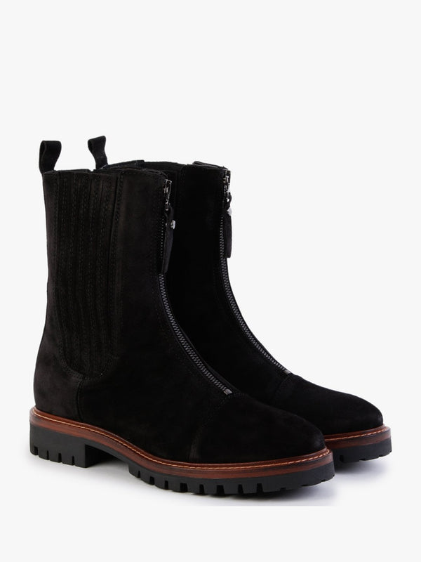 Truffle Black Suede Calf Boots