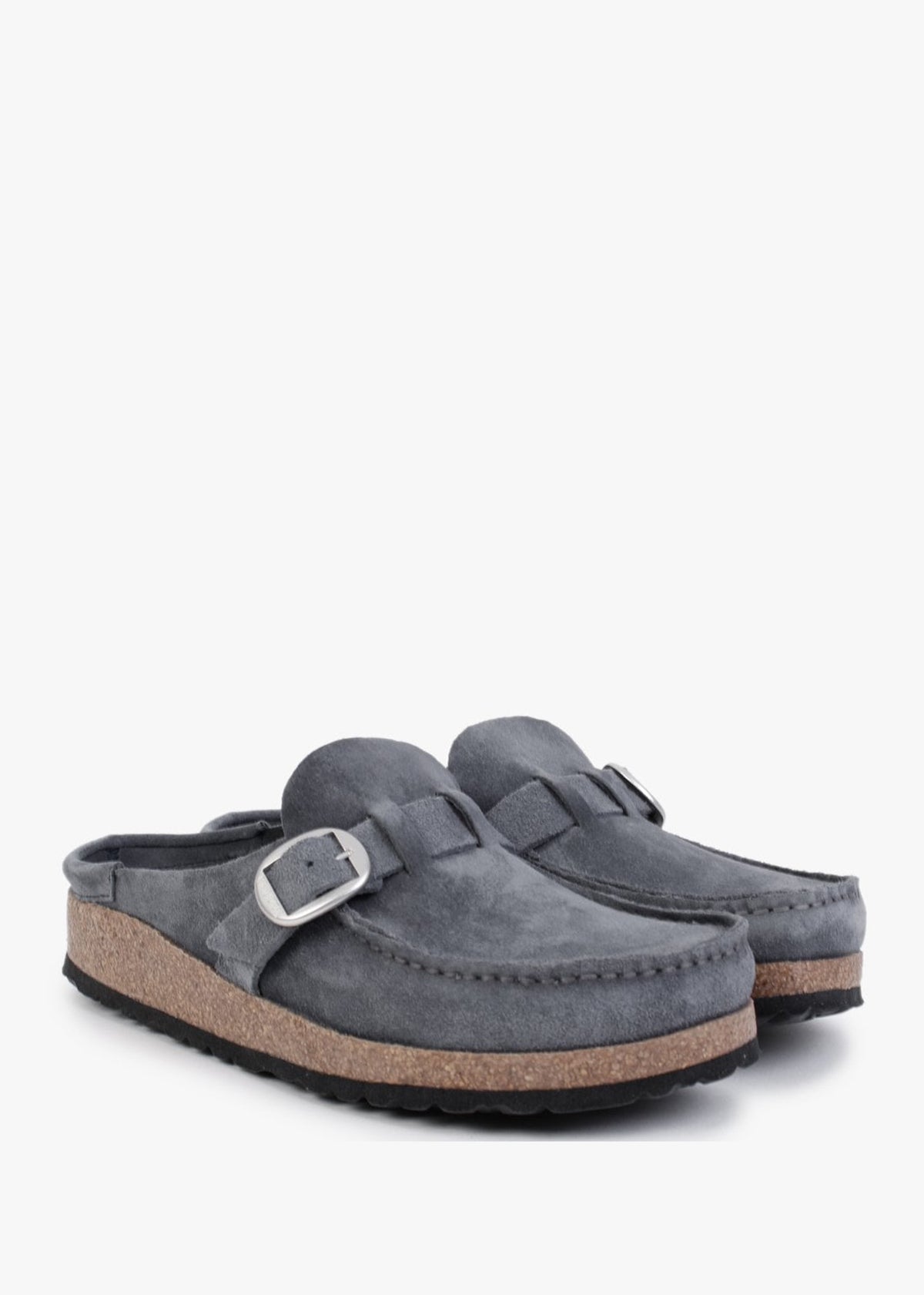 Buckley Navy Suede Backless Moccasins