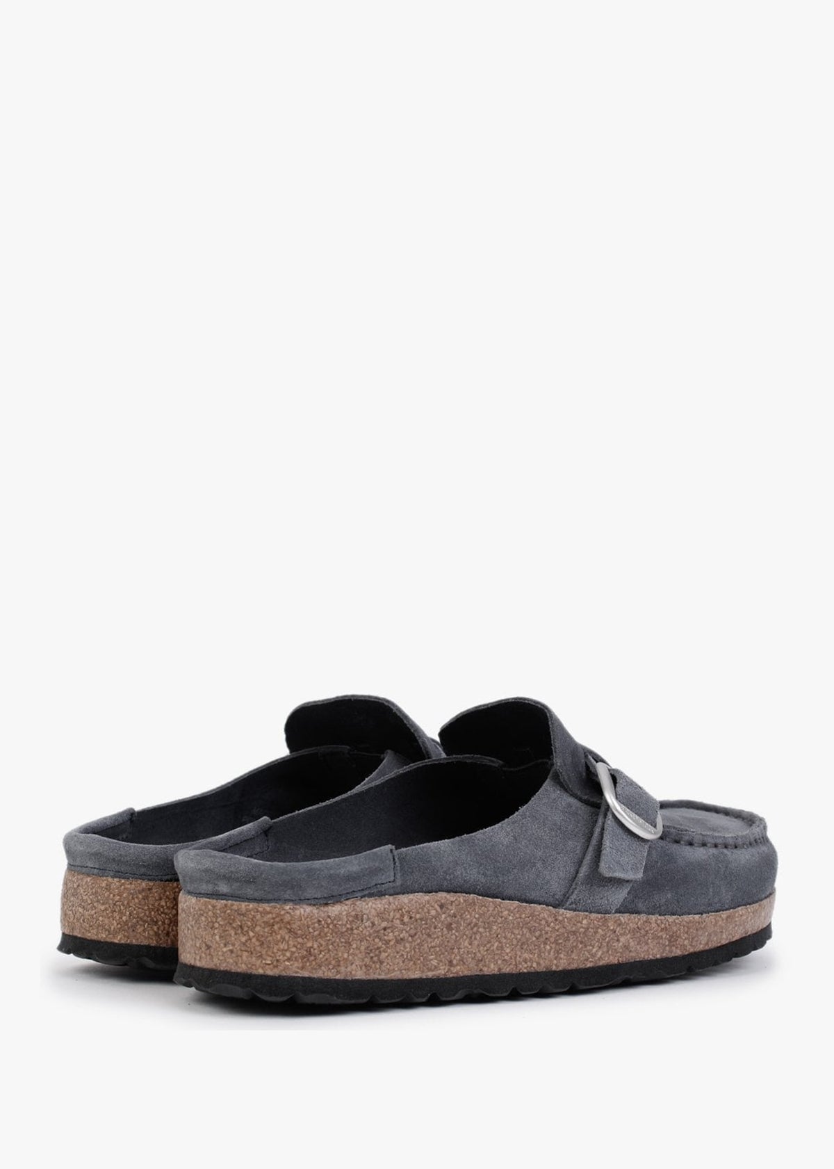 Buckley Navy Suede Backless Moccasins
