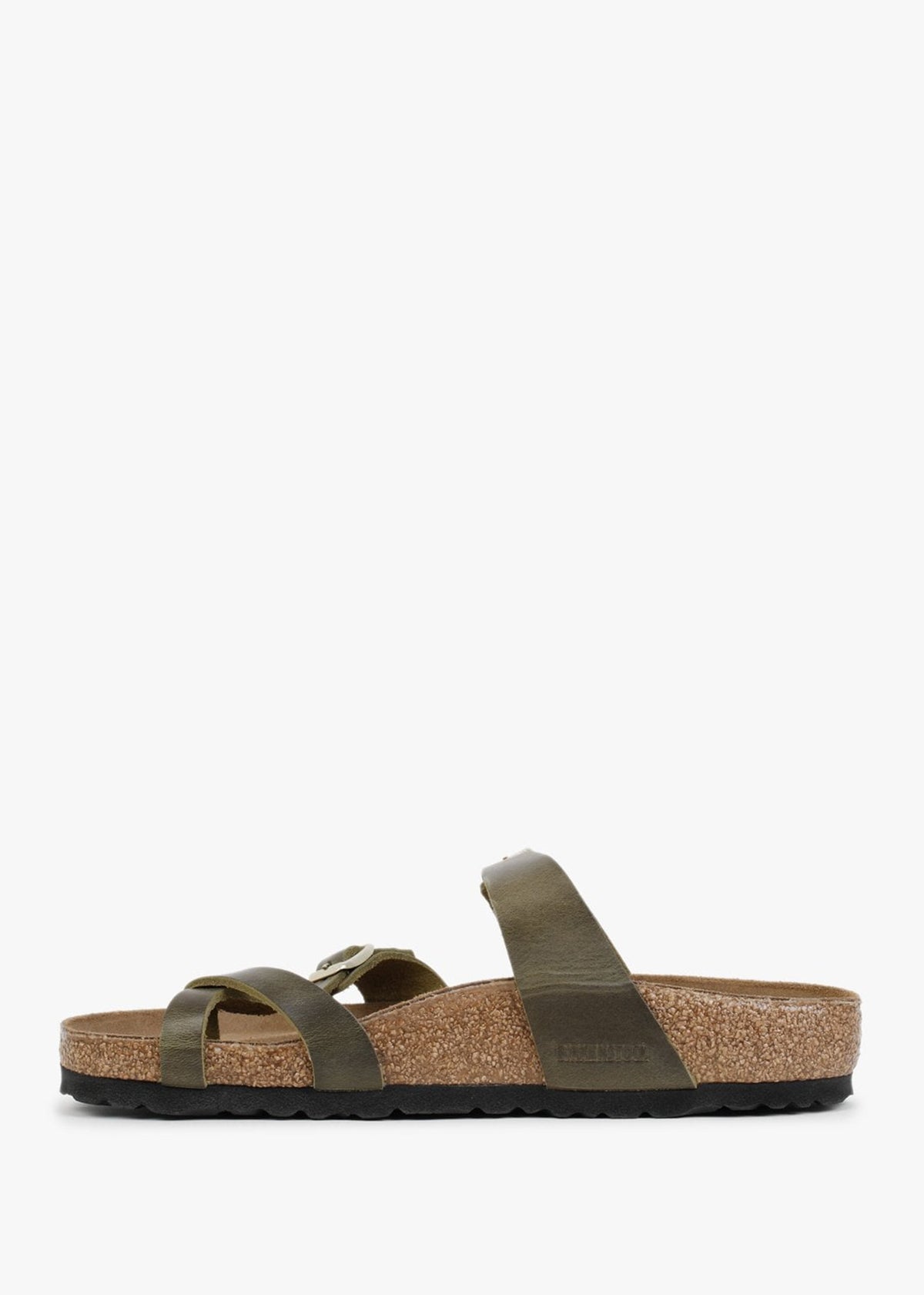 Mayari Olive Oiled Leather Thong Sandals
