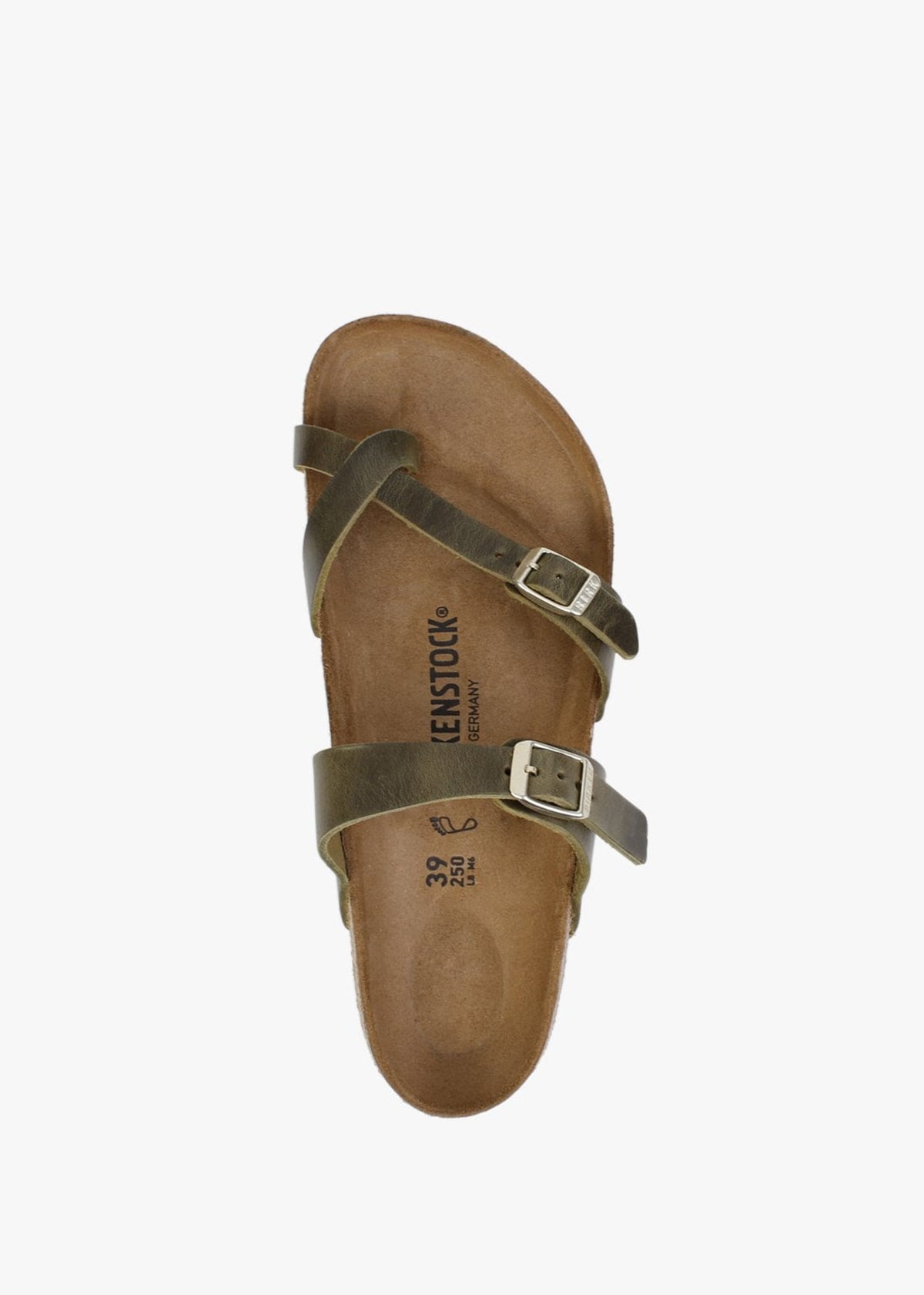 Mayari Olive Oiled Leather Thong Sandals