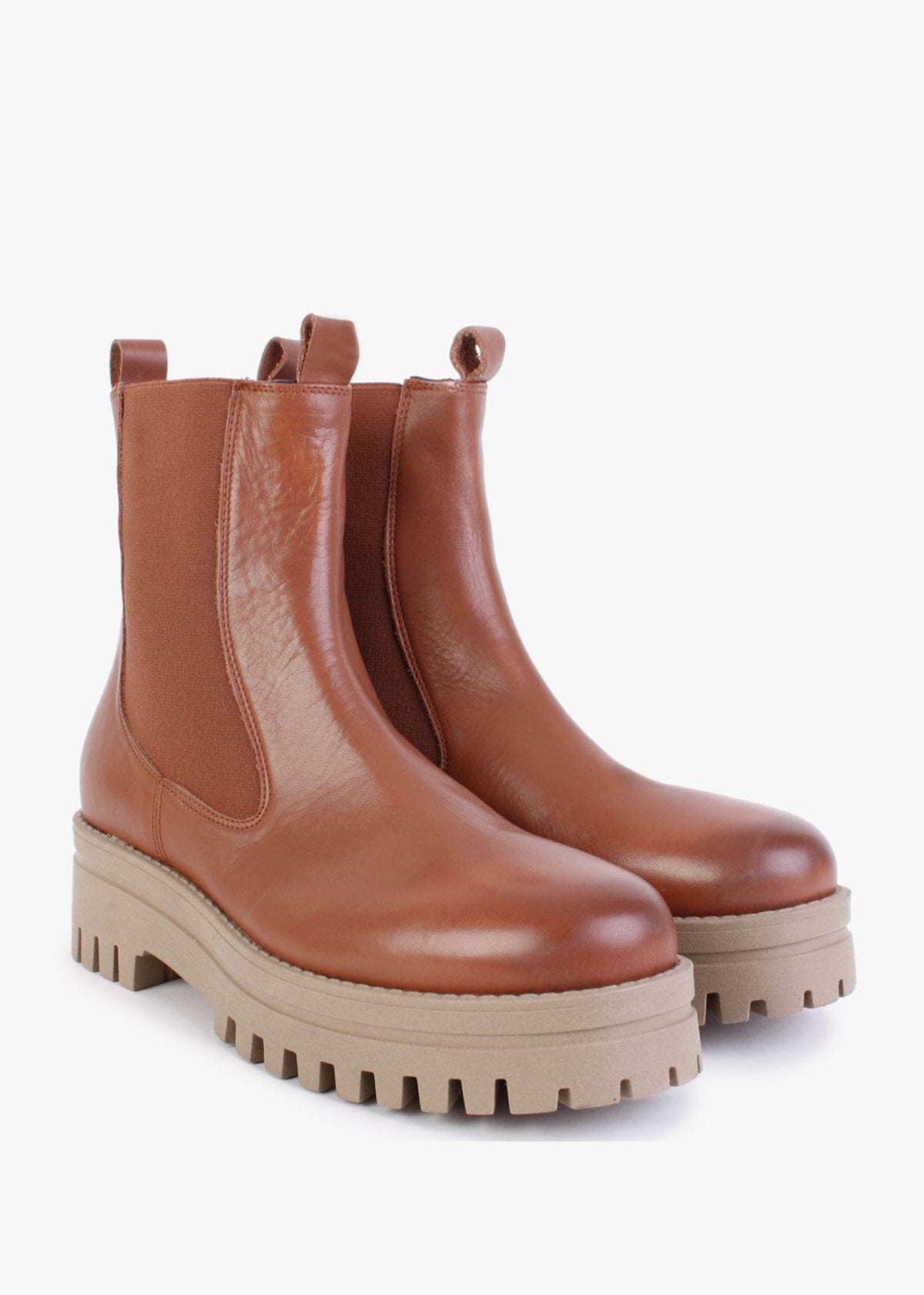 Fleat Tan Leather Chelsea Boots