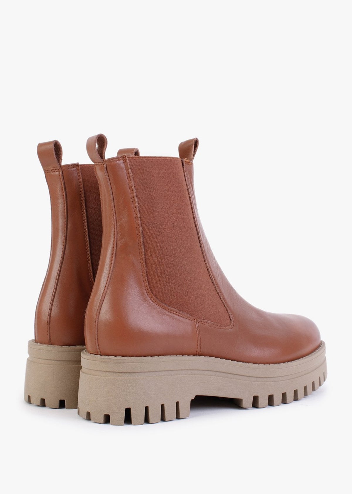 Fleat Tan Leather Chelsea Boots