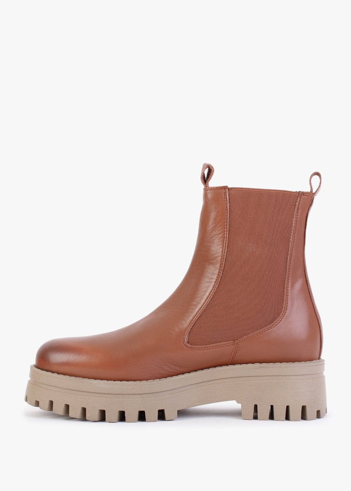 Fleat Tan Leather Chelsea Boots