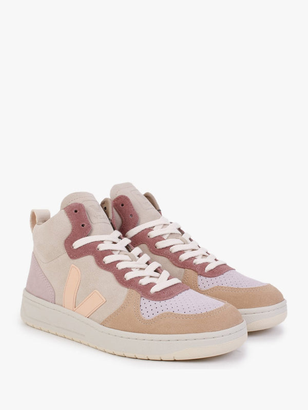 V-15 Suede Multico Peach High-Top Trainers