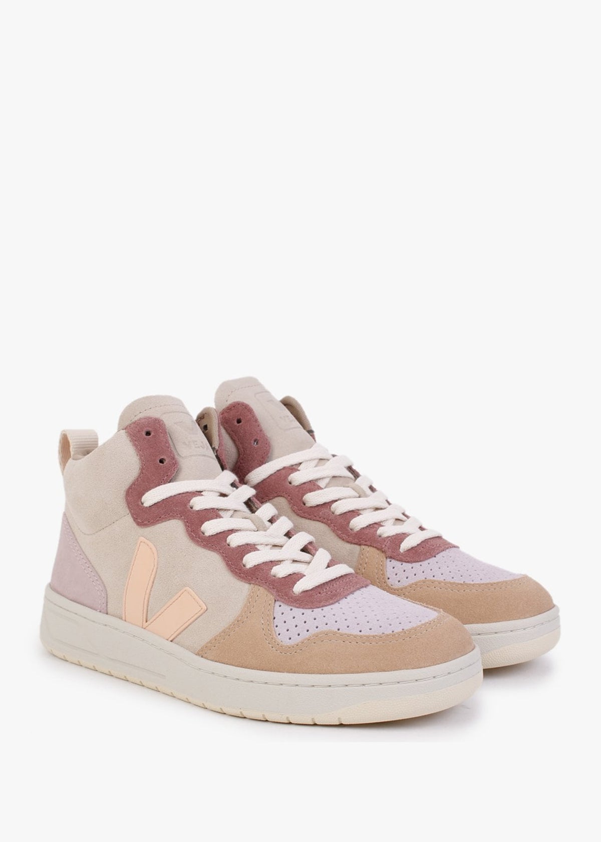 V-15 Suede Multico Peach High-Top Trainers