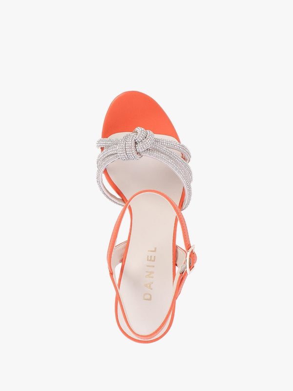 Adiama Orange Slim Heeled Platform Sandals