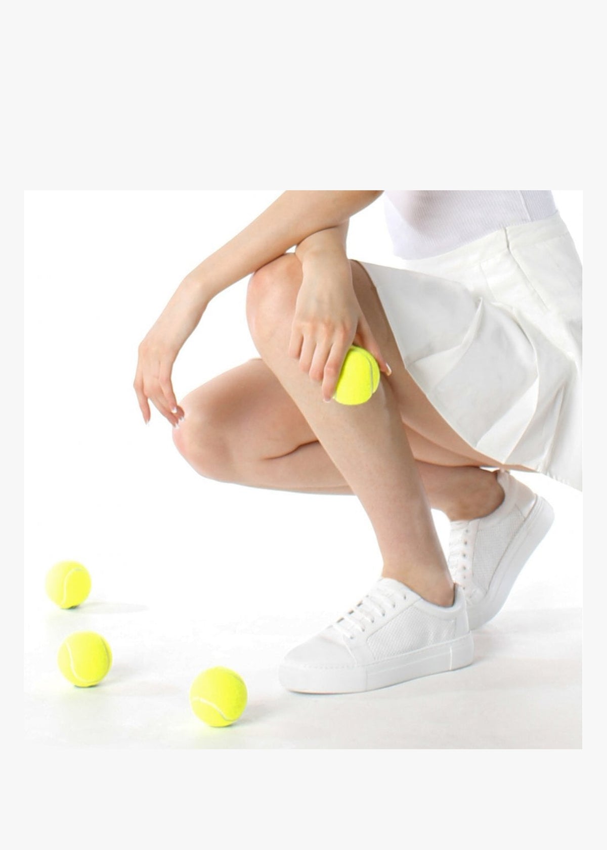 Puddy White Leather Studded Trainers