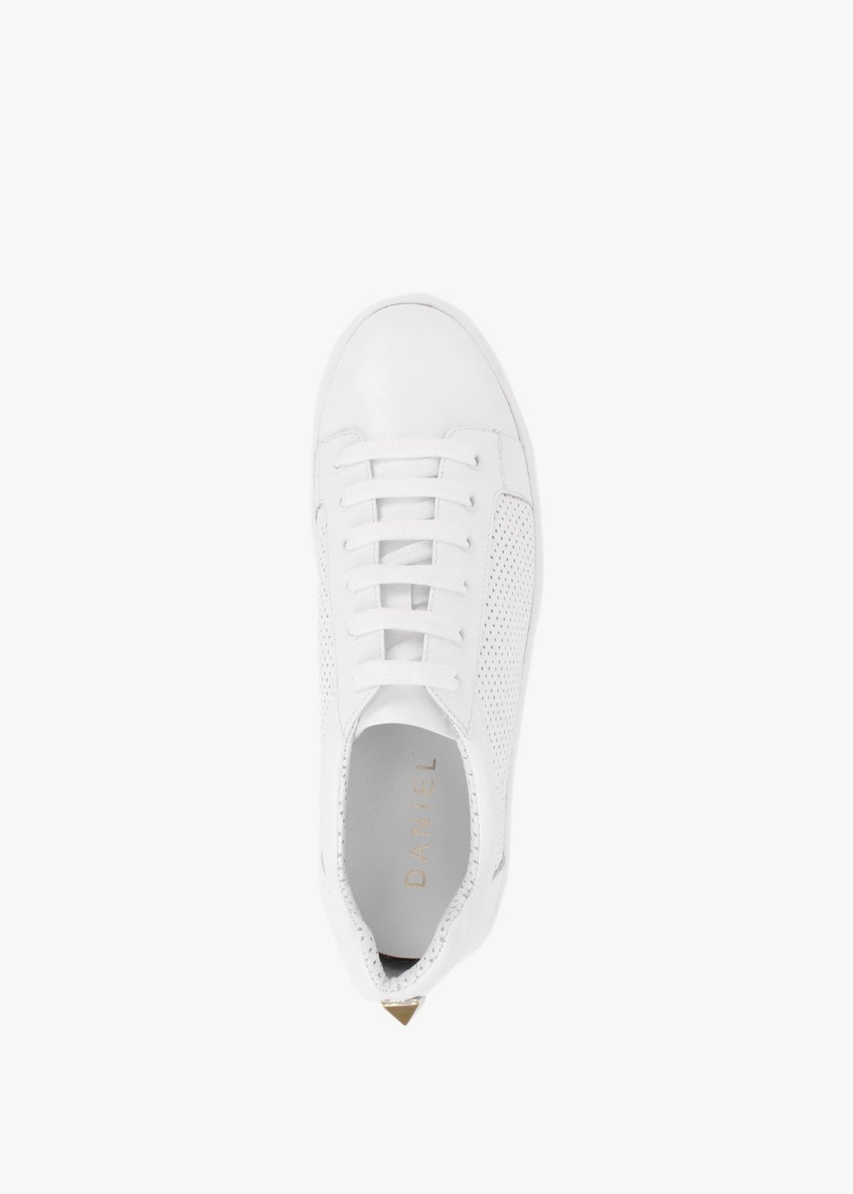 Puddy White Leather Studded Trainers