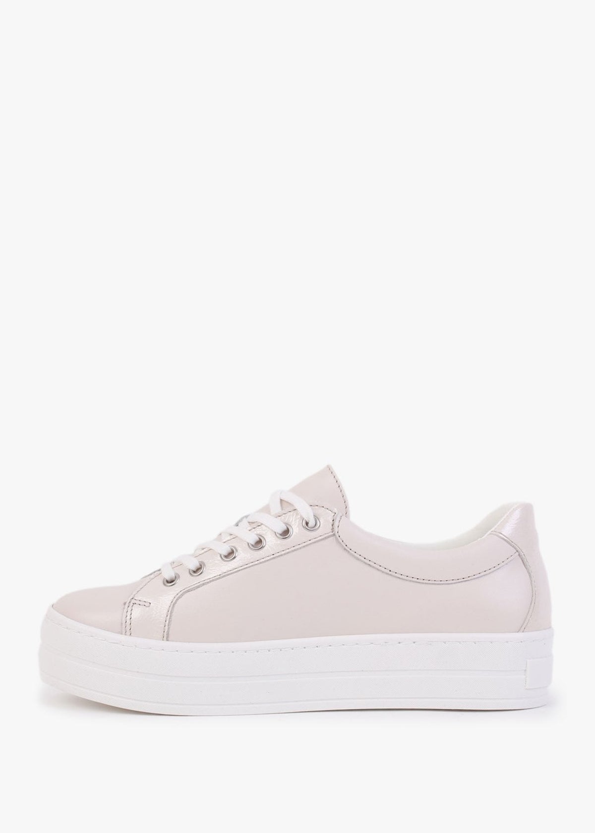 Suri II Pink Leather Patent Trim Flatform Trainers