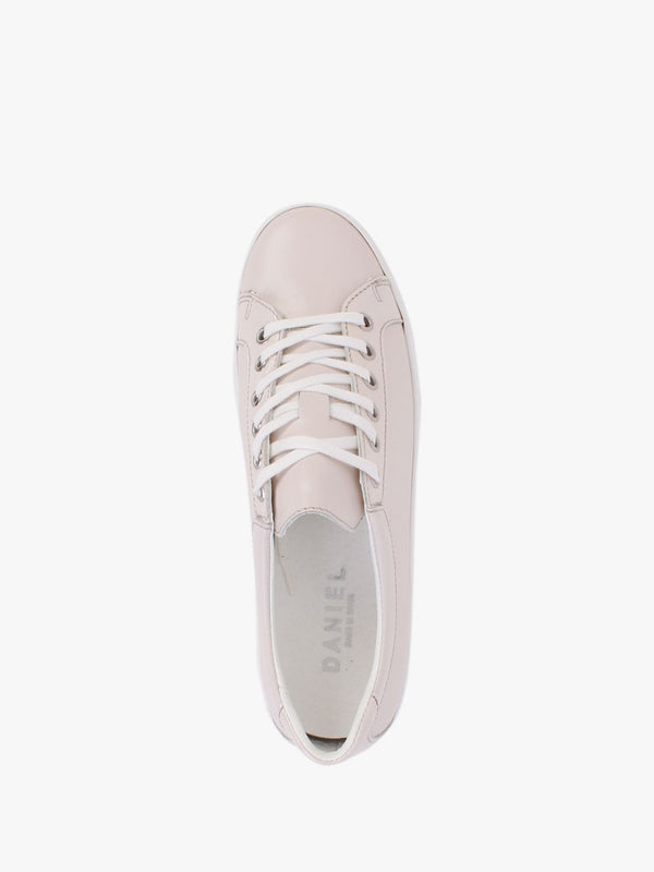 Suri II Pink Leather Patent Trim Flatform Trainers
