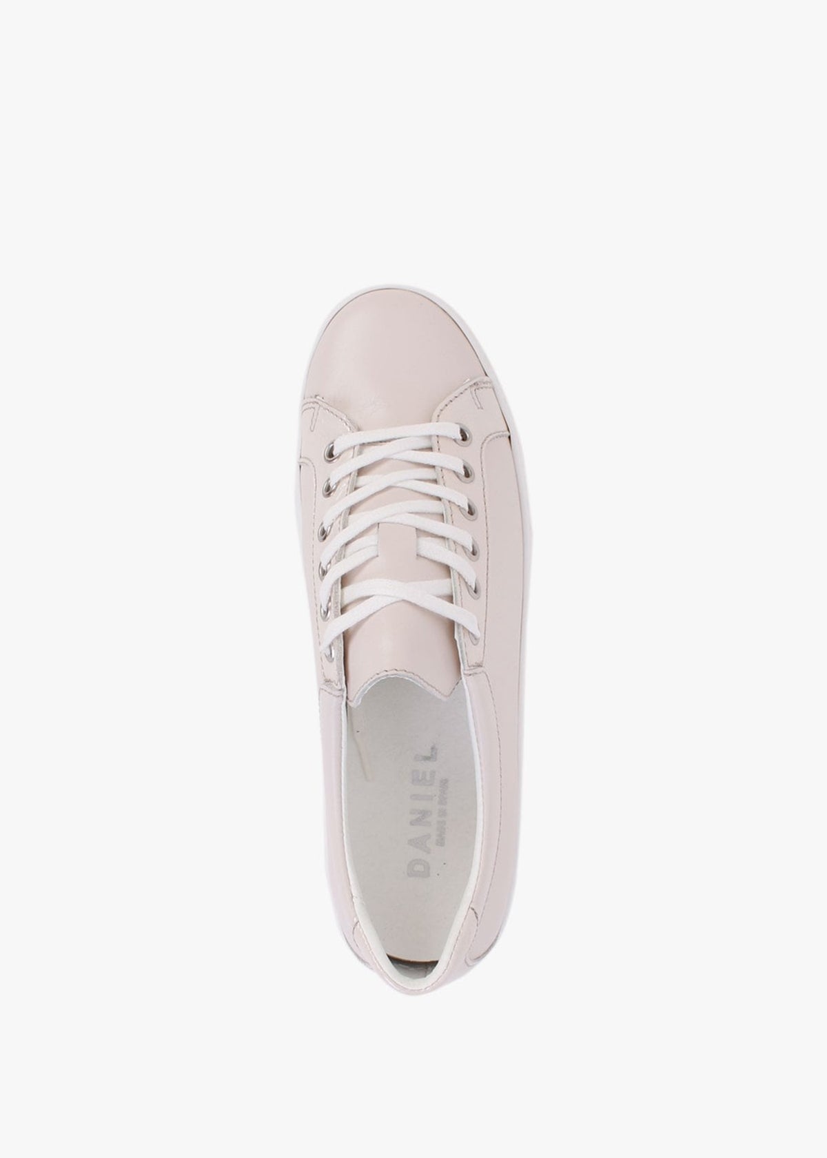 Suri II Pink Leather Patent Trim Flatform Trainers