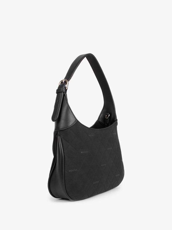 Paella Black Logo Hobo Bag