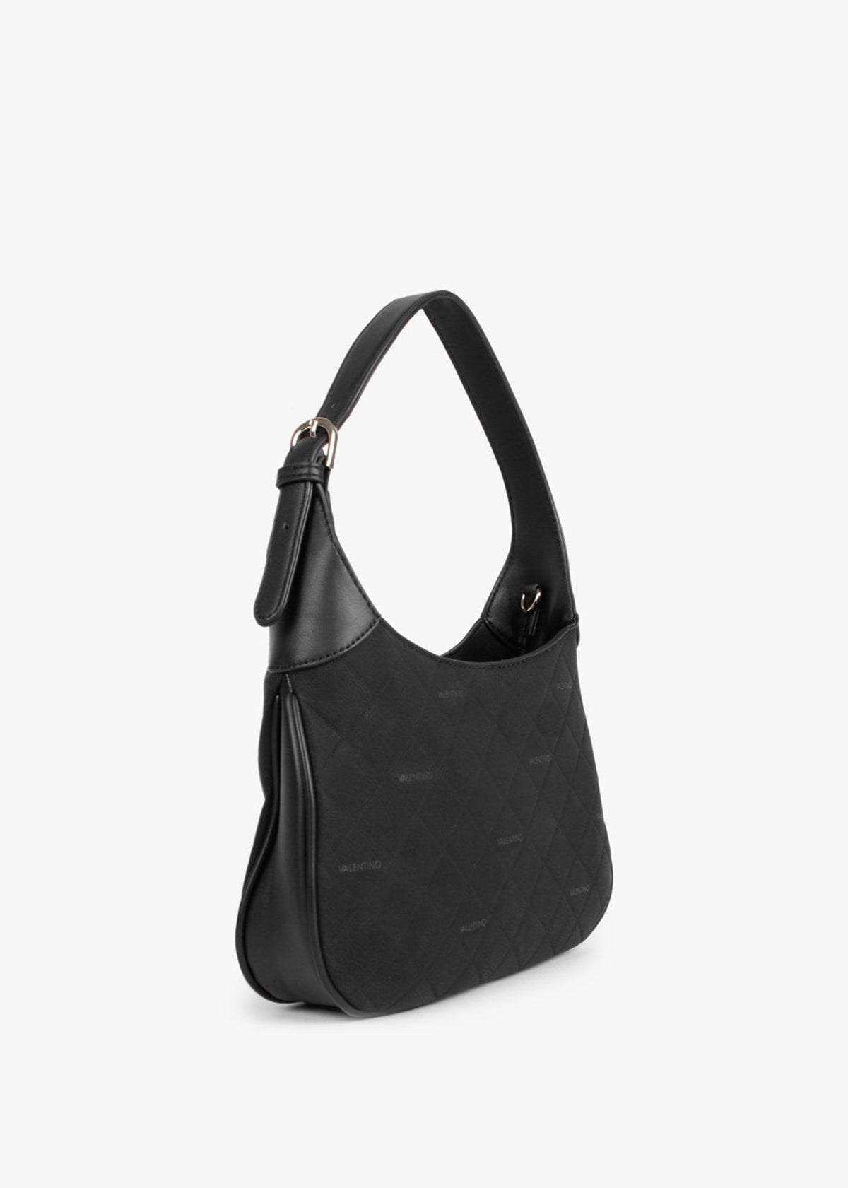 Paella Black Logo Hobo Bag