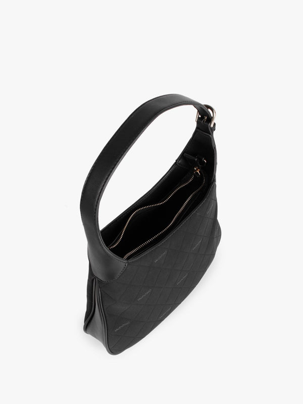 Paella Black Logo Hobo Bag