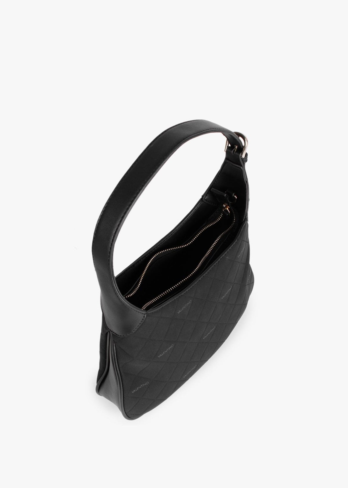 Paella Black Logo Hobo Bag
