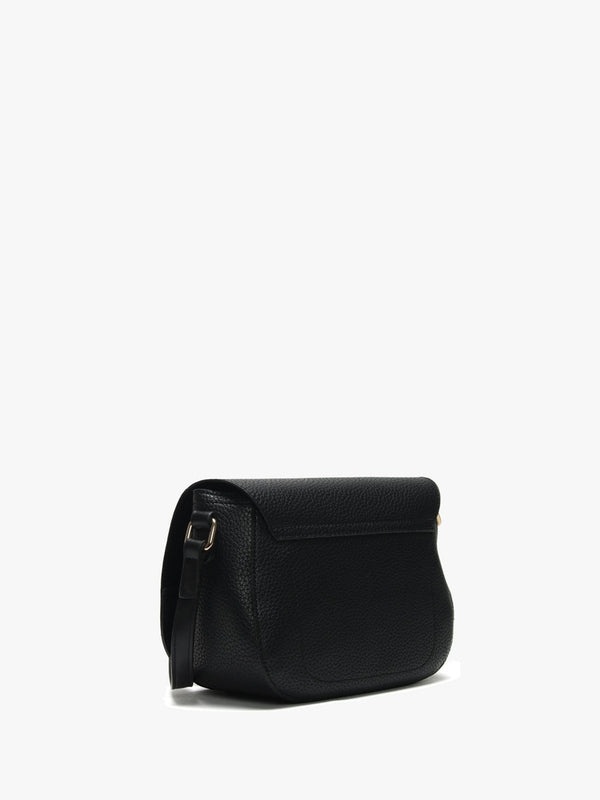 Superman Black Pebbled Saddle Bag