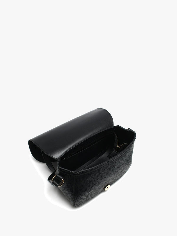 Superman Black Pebbled Saddle Bag