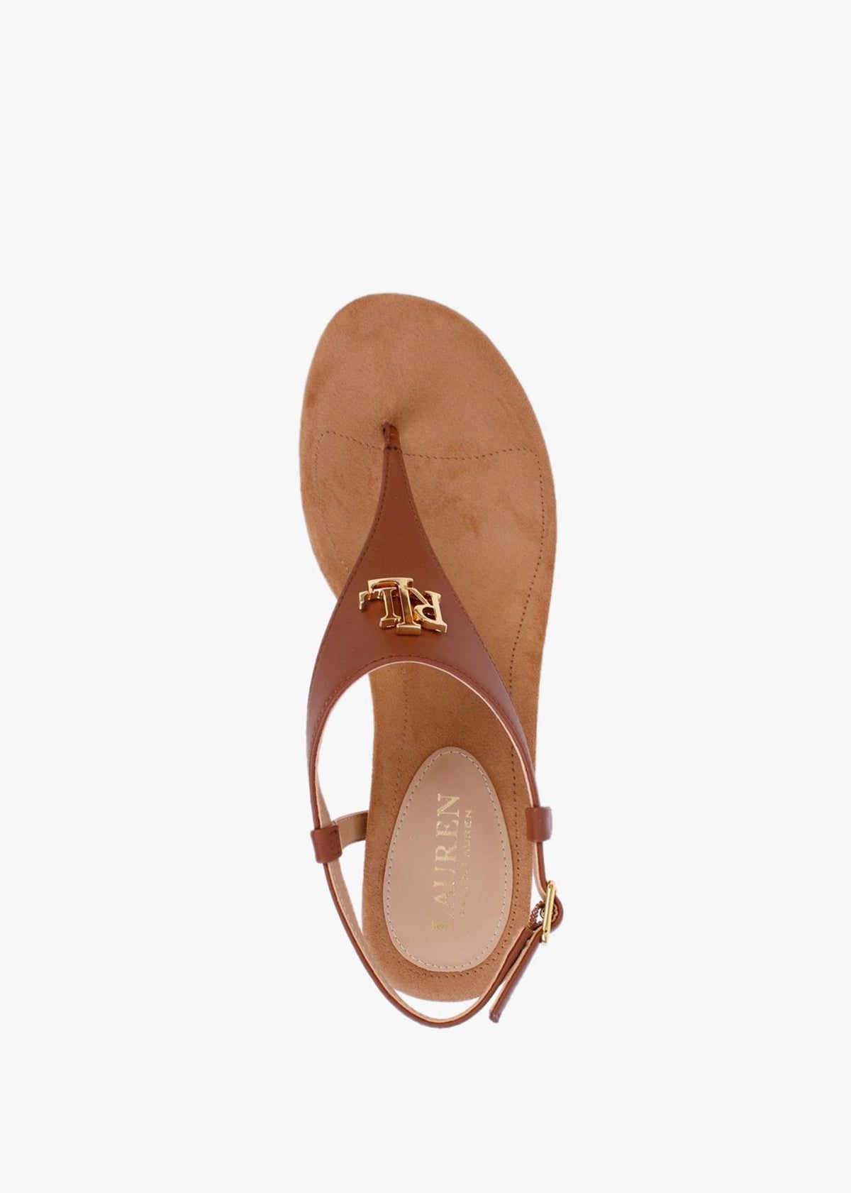 Jeannie Polo Tan Toe Post Wedge Sandals