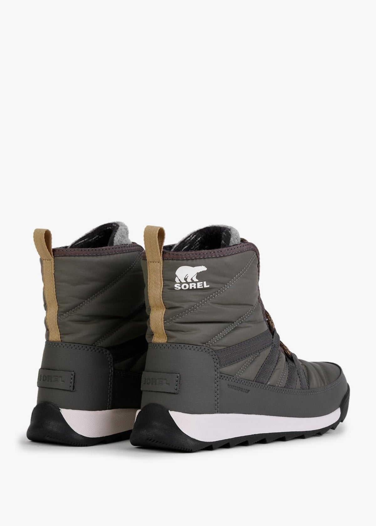 Whitney II Stone Green Black Nylon Short Lace Ankle Boots