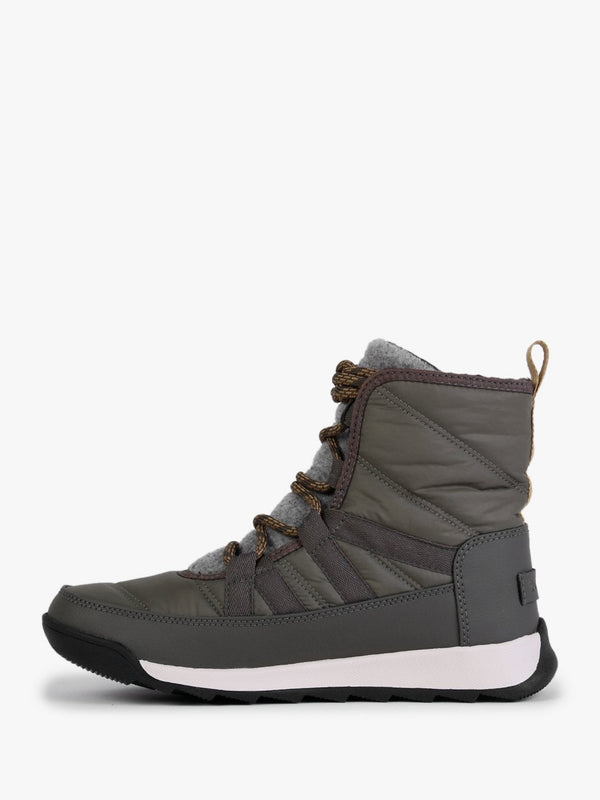 Whitney II Stone Green Black Nylon Short Lace Ankle Boots