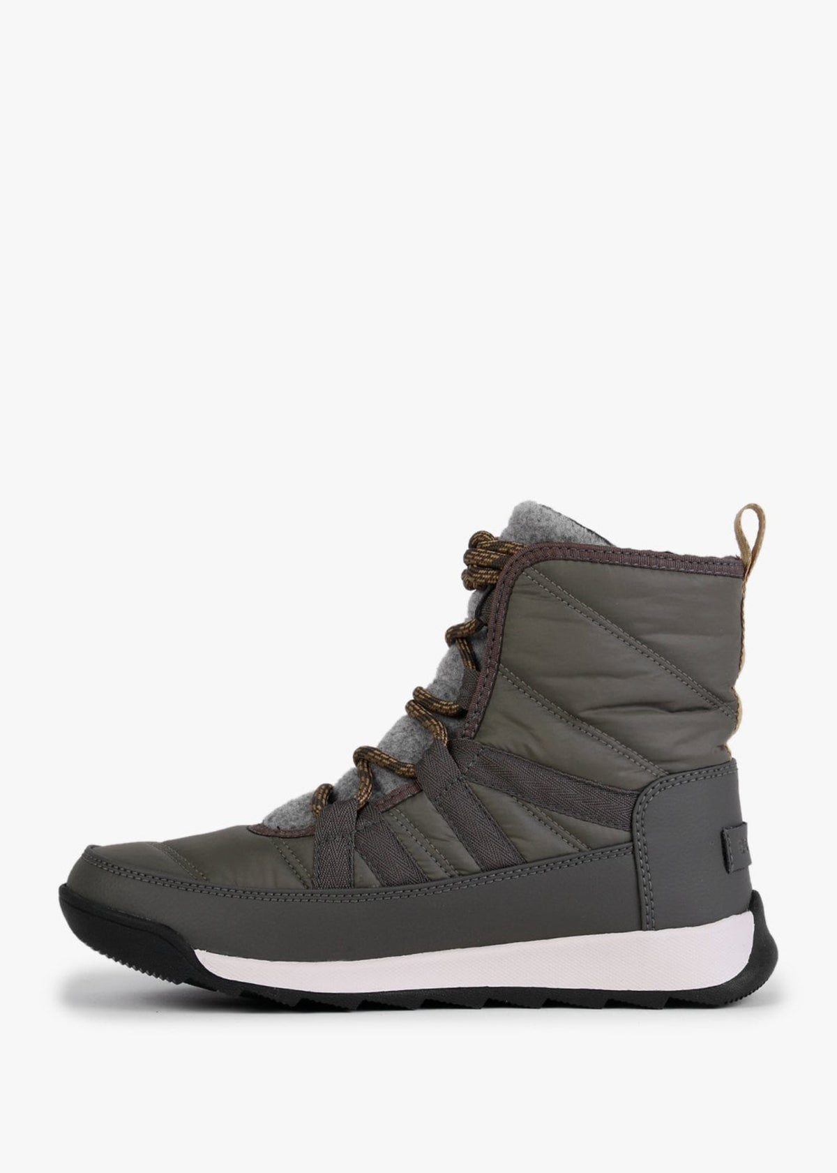 Whitney II Stone Green Black Nylon Short Lace Ankle Boots