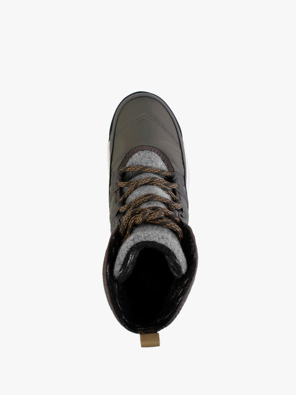 Whitney II Stone Green Black Nylon Short Lace Ankle Boots