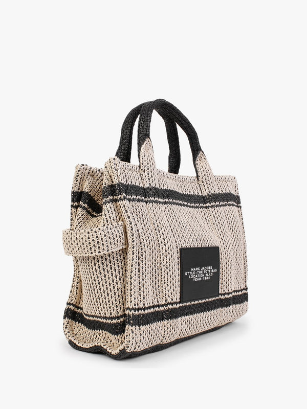 The Small Jacquard Natural Woven Tote Bag