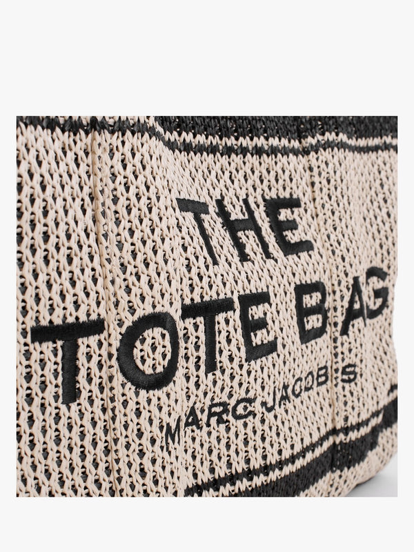 The Small Jacquard Natural Woven Tote Bag