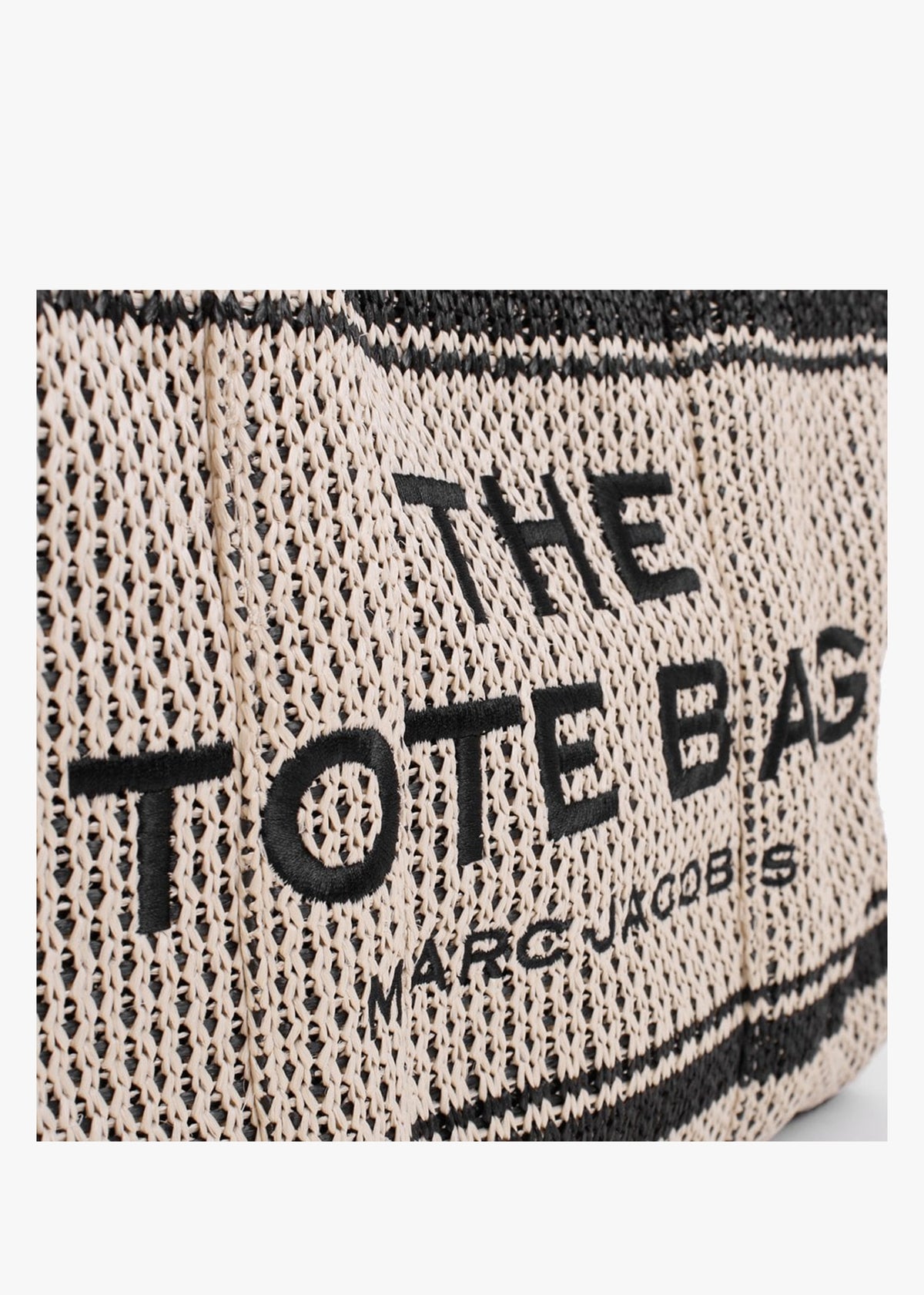 The Small Jacquard Natural Woven Tote Bag