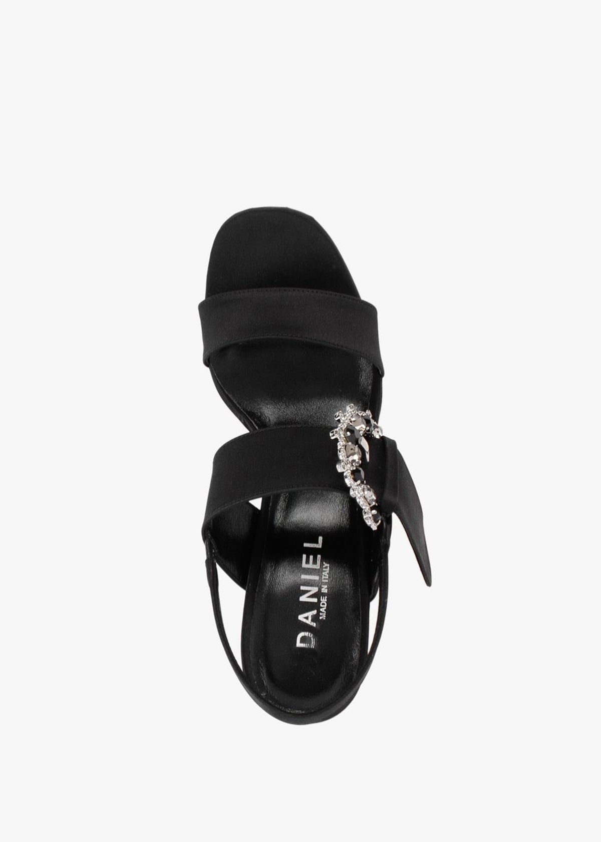 Tock Black Embellished Platform Heeled Sandals