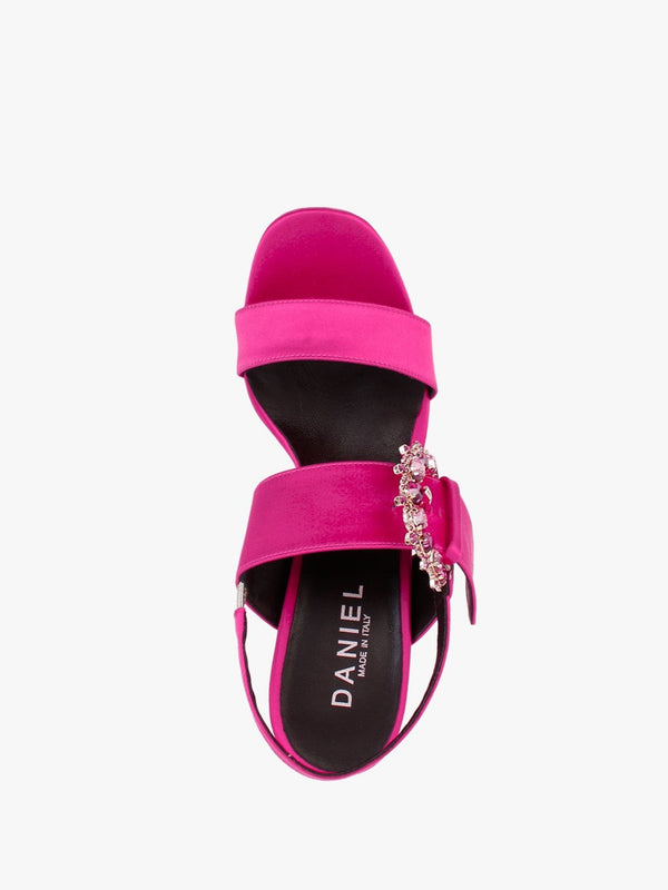 Tock Fuchsia Embellished Platform Heeled Sandals
