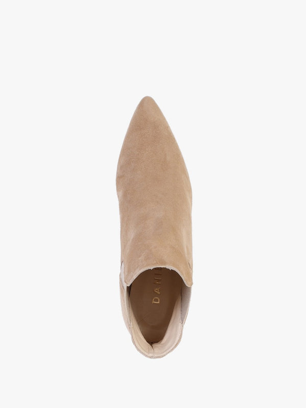 Adril Light Beige Suede Ankle Boots