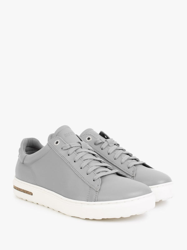 Bend Low Grey Leather Trainers