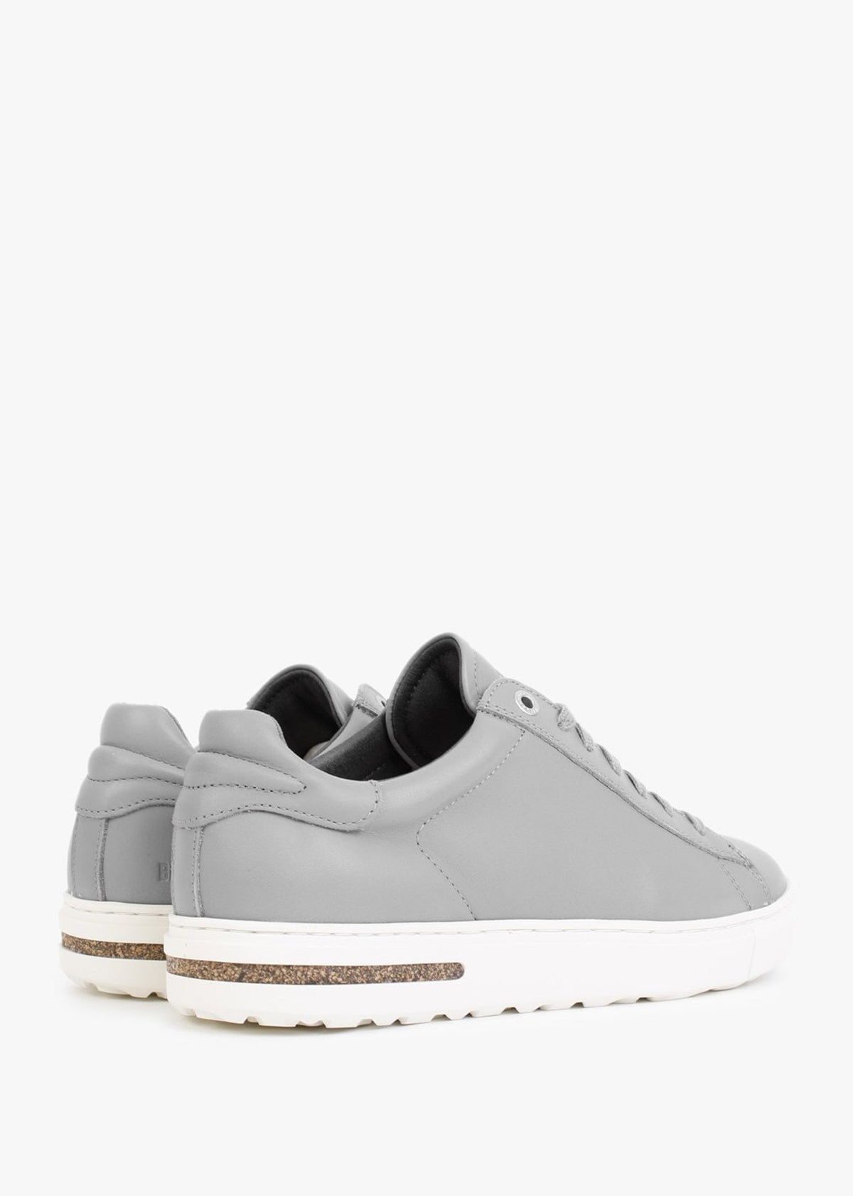 Bend Low Grey Leather Trainers