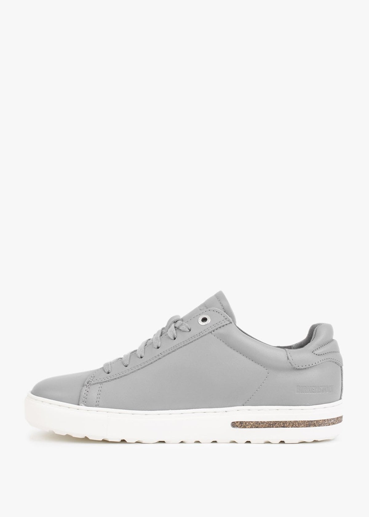 Bend Low Grey Leather Trainers