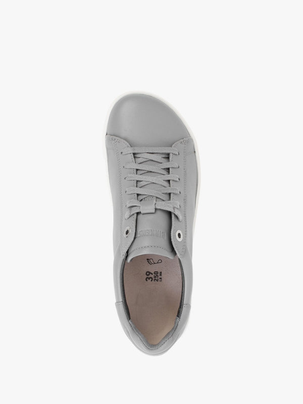 Bend Low Grey Leather Trainers
