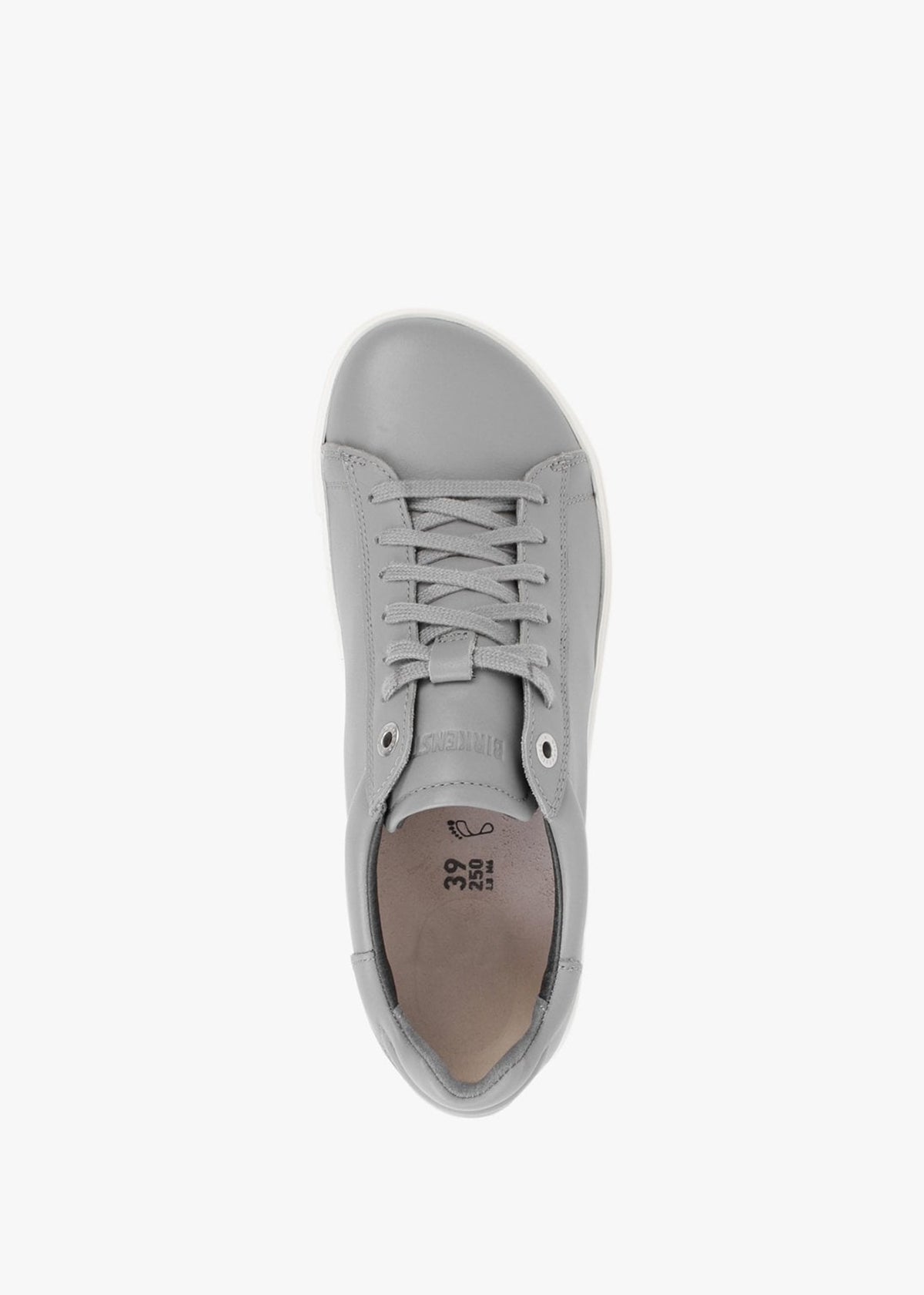Bend Low Grey Leather Trainers