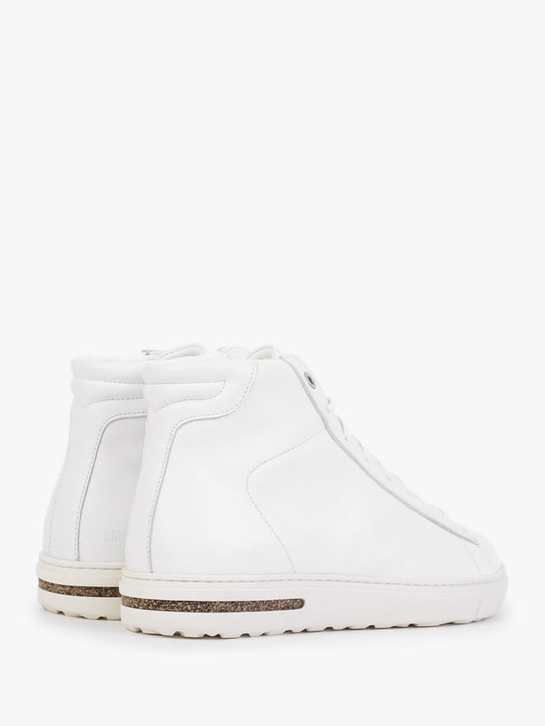 Bend White Leather Mid Top Trainers