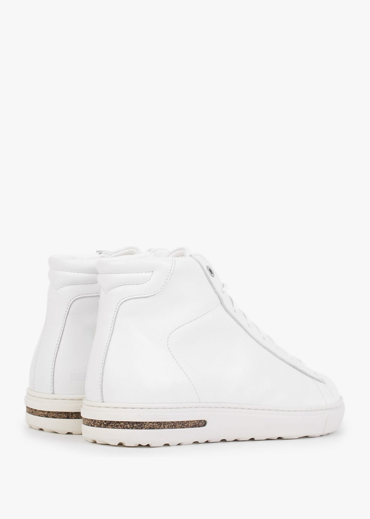 Bend White Leather Mid Top Trainers