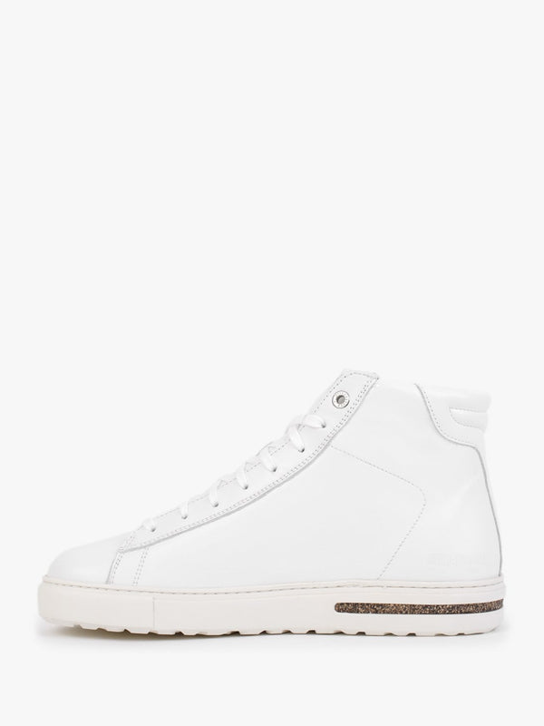 Bend White Leather Mid Top Trainers
