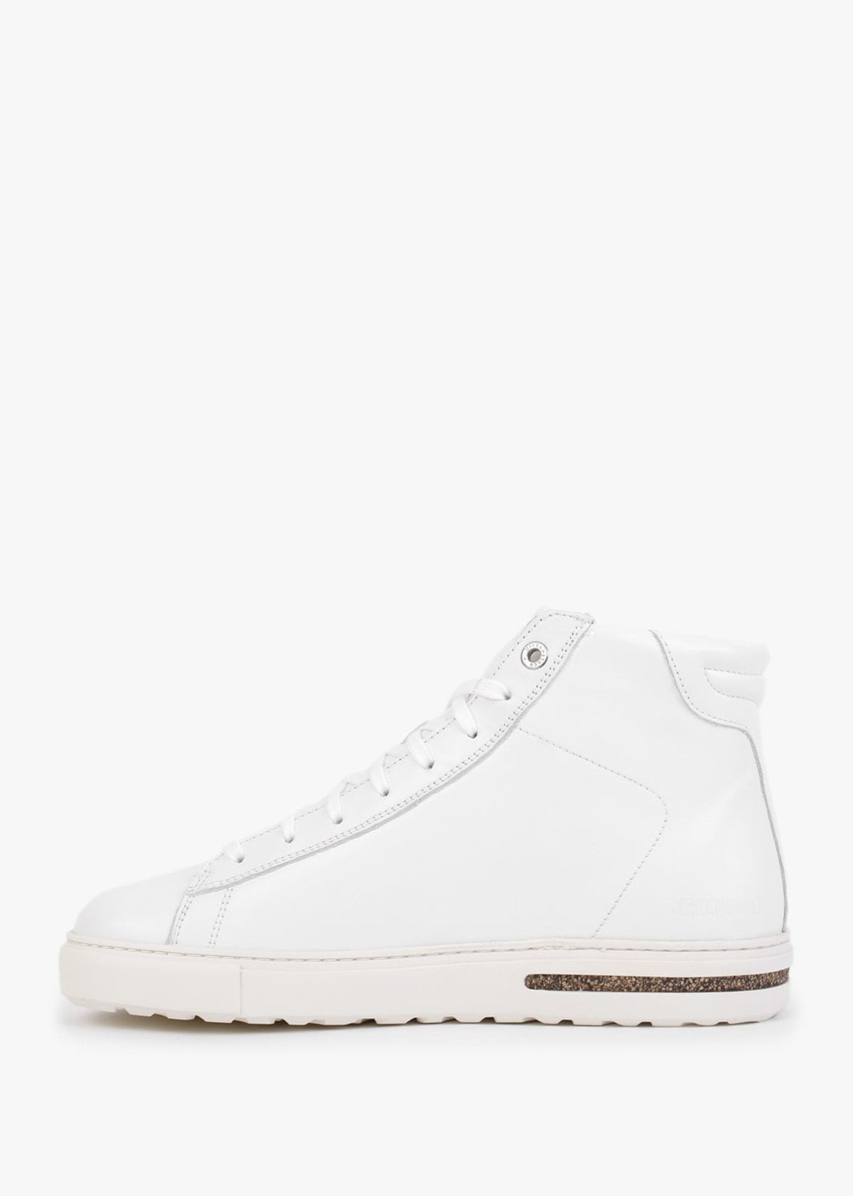 Bend White Leather Mid Top Trainers