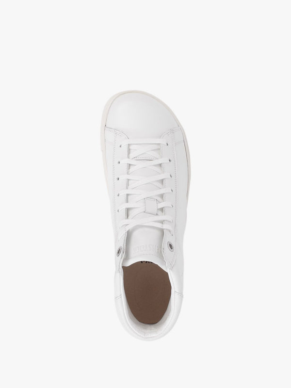 Bend White Leather Mid Top Trainers