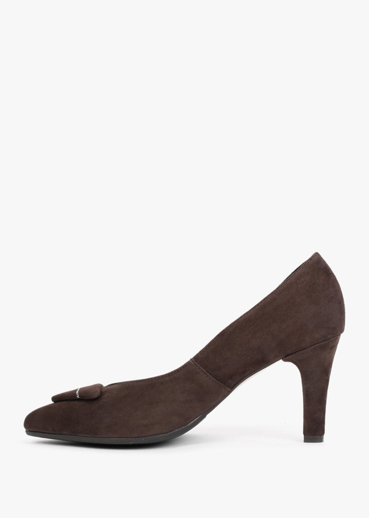Courtie Brown Suede Mid Heel Court Shoes