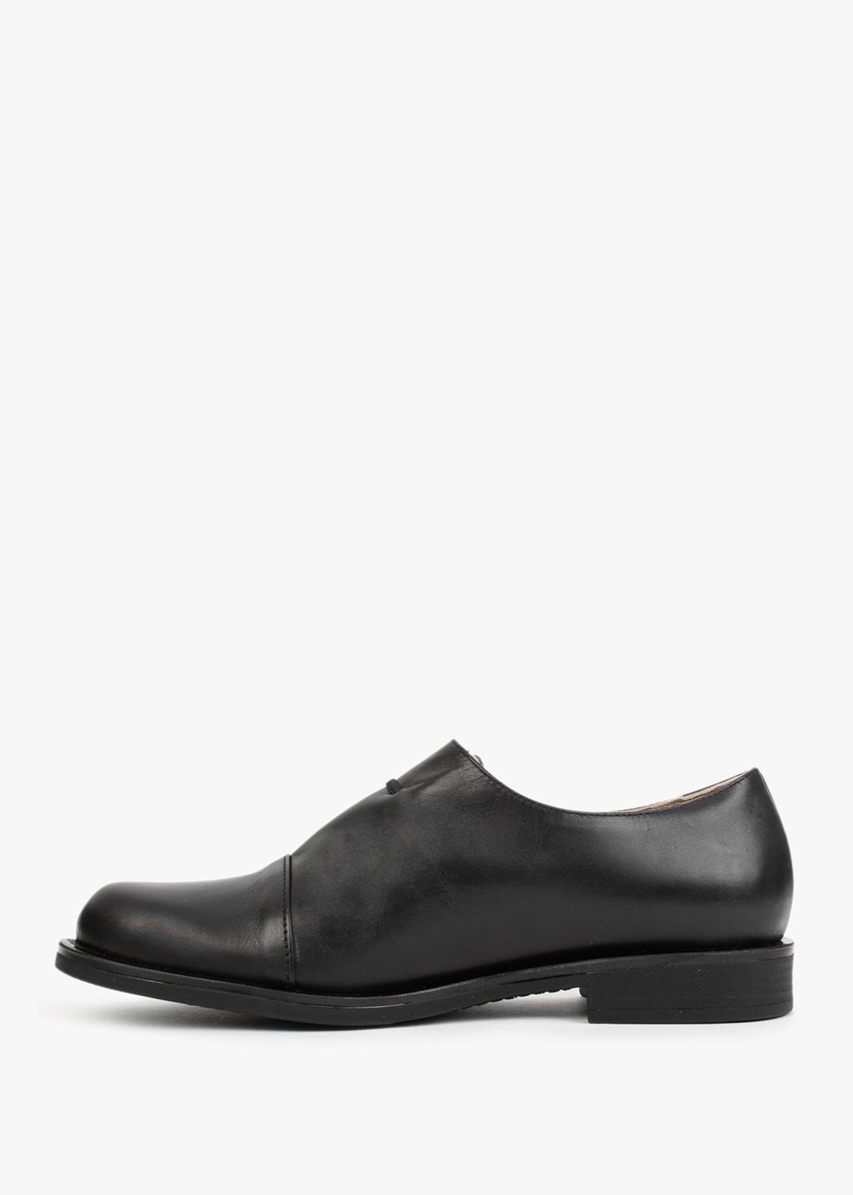 Crystie Black Leather Embellished Oxford Shoes