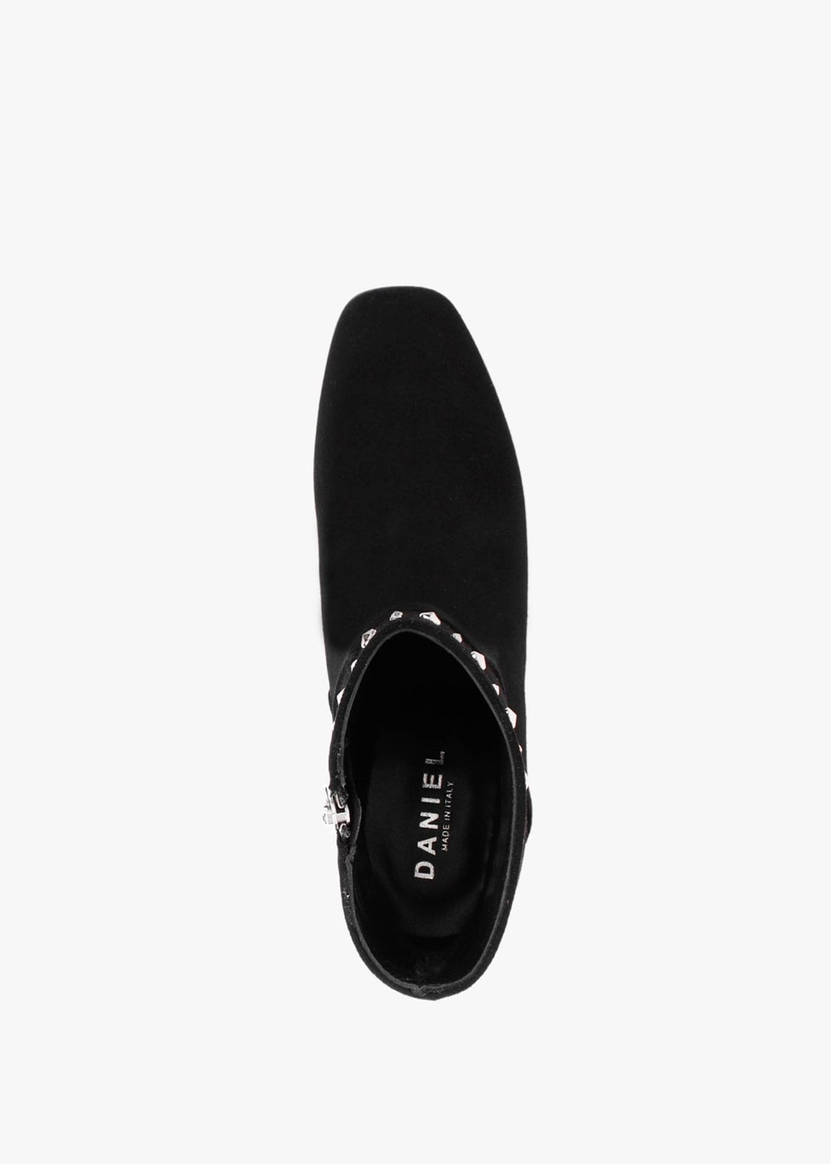Evacrystal Black Suede Embellished Ankle Boots