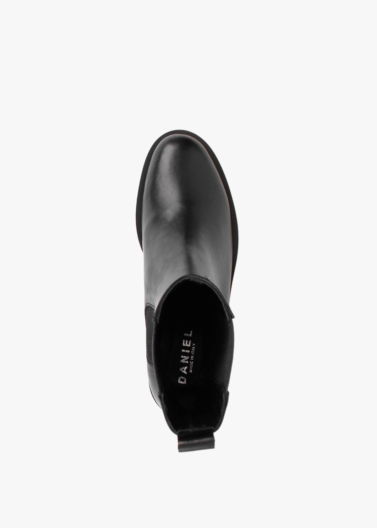 Evagreta Black Leather Studded Tall Chelsea Boots