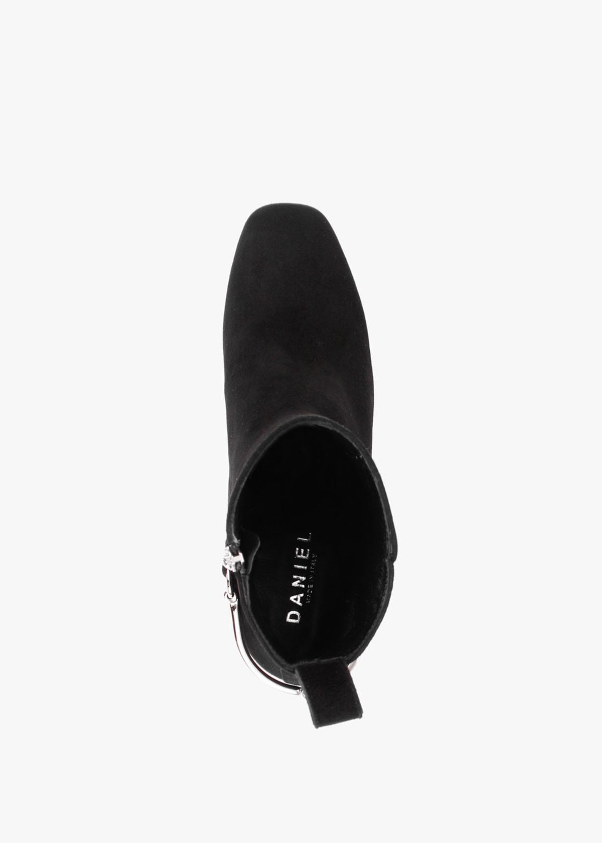 Evalena Black Suede Block Heel Ankle Boots