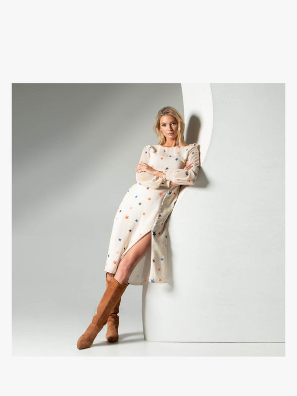 Feeha Tan Suede Elegant Western Knee Boots